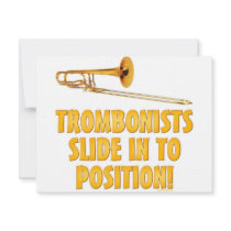Trombonists Slide In To Position invitations