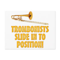Trombonists Slide In To Position postcards