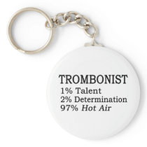 Trombonistt Hot Air Key Chain
