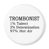 Trombonistt Hot Air Refrigerator Magnets