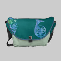 Trompas coloreadas pavo real bolsas messenger