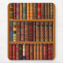 Trompe l'oeil "French library". Mouse Pads