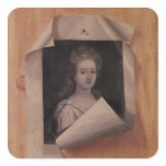 Trompe l'Oeil Portrait of a Lady Stickers