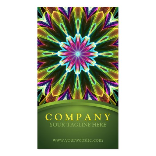 Trompet Flower mandala Business Card Templates