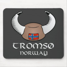 Tromso Norway Viking Hat Mouse Mats