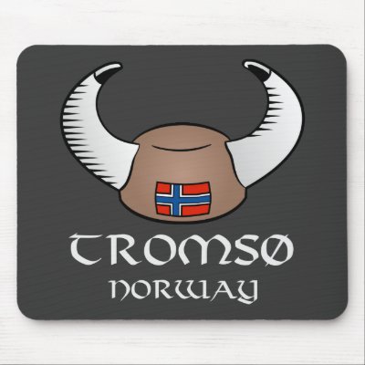 Tromso Norway Viking Hat Mouse Mats