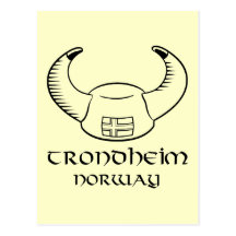 Trondheim Norway Viking Hat Post Card