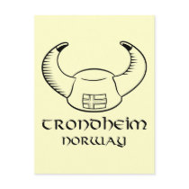 Trondheim Norway Viking Hat Post Card