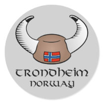 Trondheim Norway Viking Hat stickers by NorwayGifts Trondheim Norway Viking Hat stickers