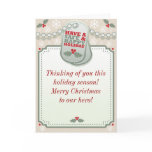 Troops Dog Tag Holiday Greeting Card