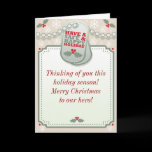 Troops Dog Tag Holiday Greeting Card