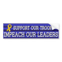 Troops Leaders Sticker Blue bumper stickers