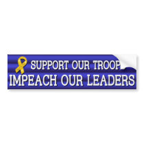 Troops Leaders Sticker Blue bumper stickers