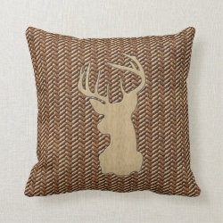Trophy Deer with Antlers Pillow