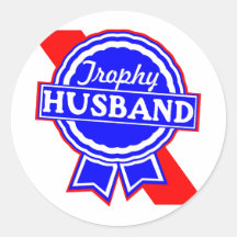 Trophy Husband Round Stickers
