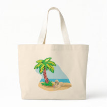Tropical Afghan Hound Canvas Bags