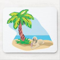 Tropical Afghan Hound mousepads