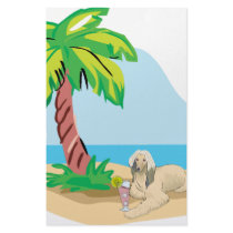 Tropical Afghan Hound Stationery Design