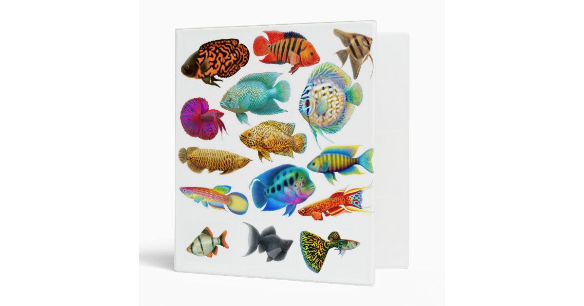 Tropical Aquarium Fish Avery Binder | Zazzle