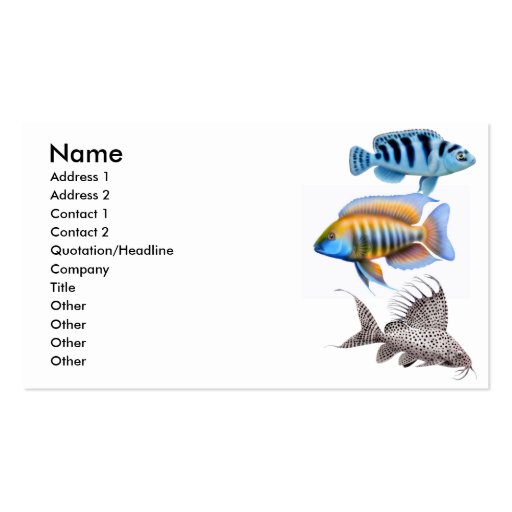 Tropical Aquarium Fish Business Card Zazzle