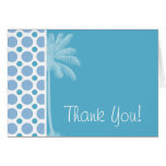 Tropical Baby Blue Polka Dots Card