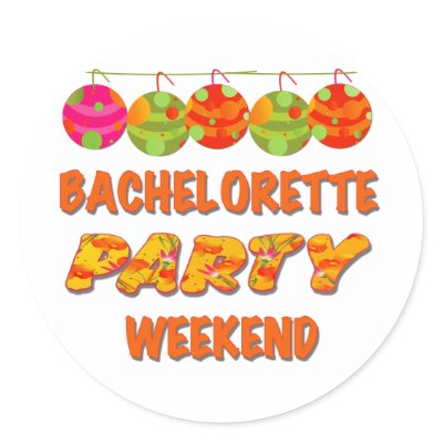 Tropical Bachelorette Party Weekend Stickers by weddingsareus