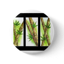 Tropical Bamboo Painting - Multi Pinback Button