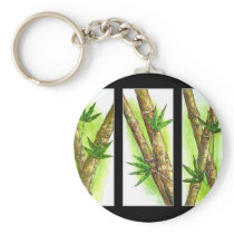 Tropical Bamboo Painting - Multi Key Chains