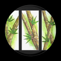 Tropical Bamboo Painting - Multi magnets