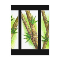 Tropical Bamboo Painting - Multi Post Cards