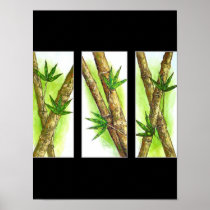 Tropical Bamboo Painting - Multi Posters