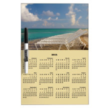 Tropical Beach 2013 Calendar Dry Erase Board