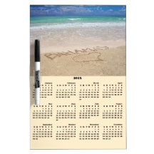 Tropical Beach 2013 Calendar Dry-Erase Whiteboard
