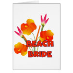 Tropical Beach Bride T-shirts and Gifts Card