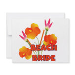 Tropical Beach Bride T-shirts and Gifts Invitation