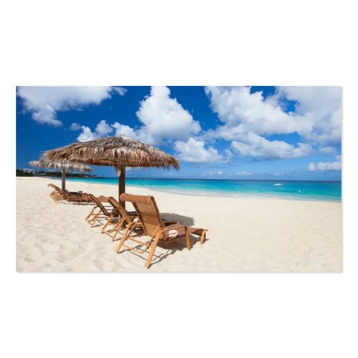 Tropical beach business card