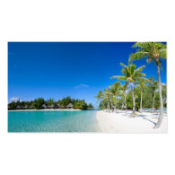 Tropical beach business card