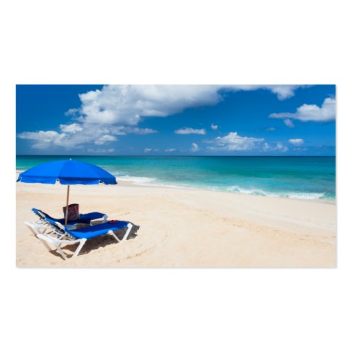 Tropical beach business card templates