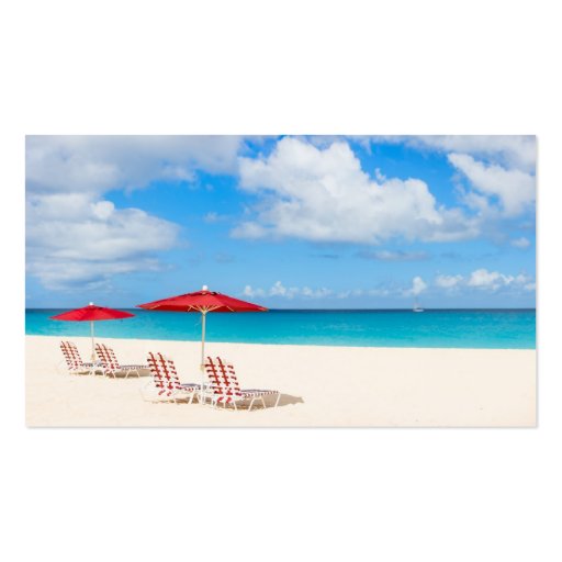 Tropical beach business cards