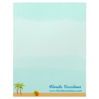 Tropical Beach Caribbean Vacation template letterhead