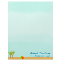 Tropical Beach Caribbean Vacation template Letterhead