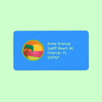 Tropical Beach labels