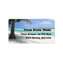Tropical Beach Custom Address Labels