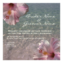 Tropical Beach Destination Wedding Invitation