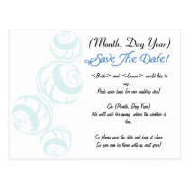 Tropical/Beach/Destination Wedding Save the Date postcards
