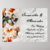 Tropical Beach Flowers/Shells Posters
