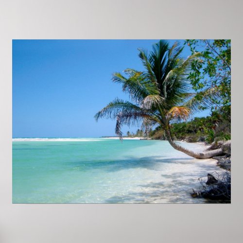 tropical beach heaven poster FROM 8.60 print
