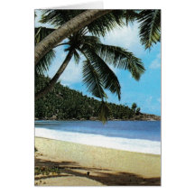 Tropical beach painting card