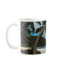 Tropical beach painting mug
