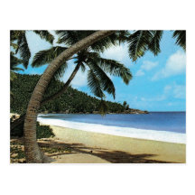 Tropical beach painting post cards